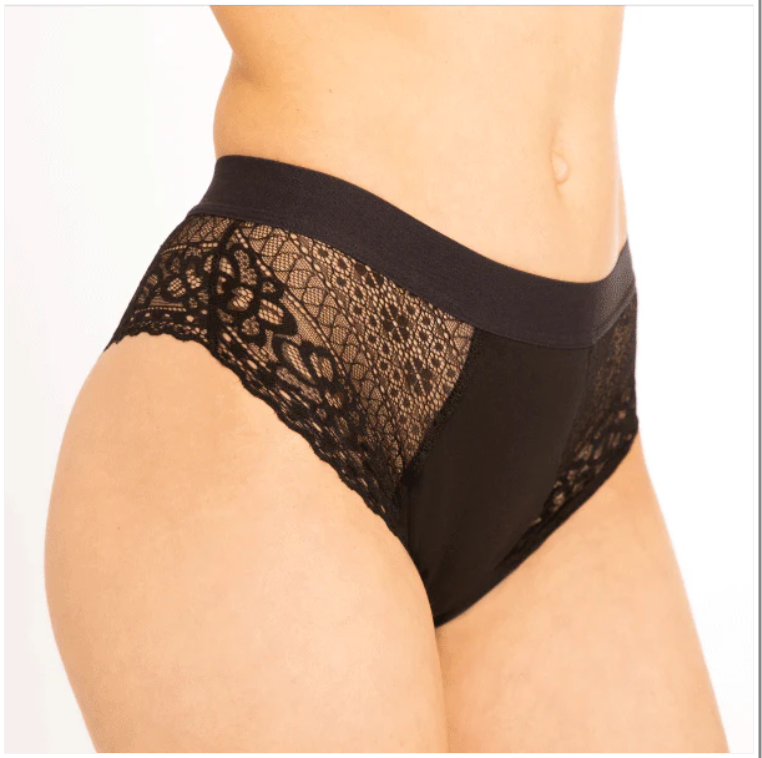 WUKA Ultimate™ encaje talle medio flujo medio  Negro - XS